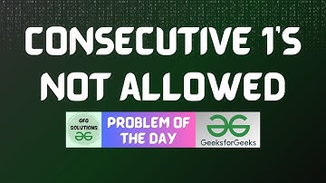 #86 GFG POTD Consecutive 1