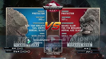 Godzilla vs. Kong (Third Fight) with Healthbars