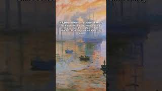 Claude Monet’s Impression, Sunrise (1872) #Monet #ArtHistory #Impressionism)
