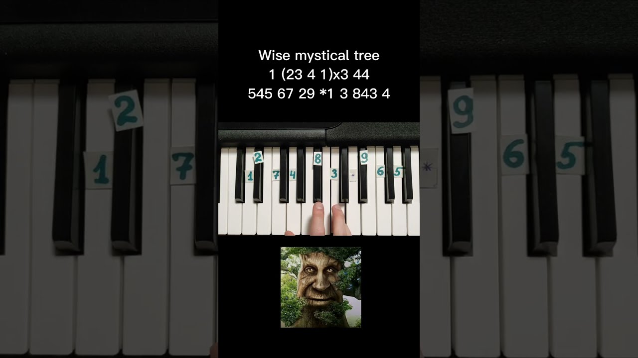 Wise mystical tree mem on piano 🎹 tutorial 