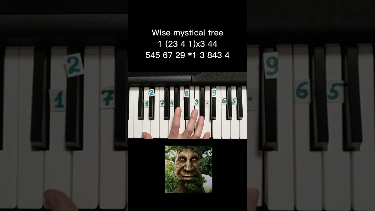 Wise mystical tree mem on piano 🎹 tutorial 