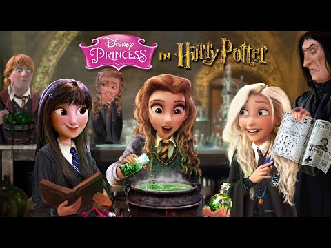 Disney Princesses in Harry Potter! ✨ And they all learn magic! Disney Princess MASHUP | Alice Edit!