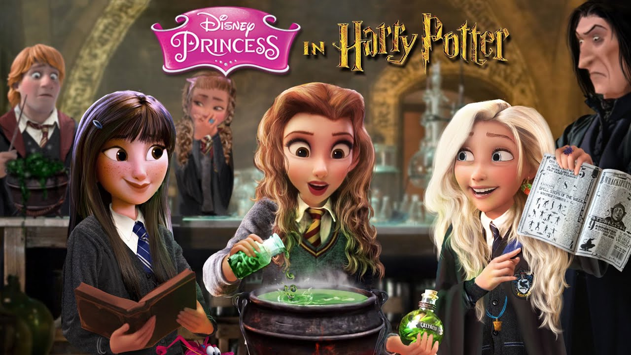 Disney Princesses in Harry Potter! ✨ And they learn magic! Disney Princess MASHUP Edit! - YouTube