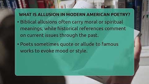 What Is Allusion In Modern American Poetry? - The Prose Path