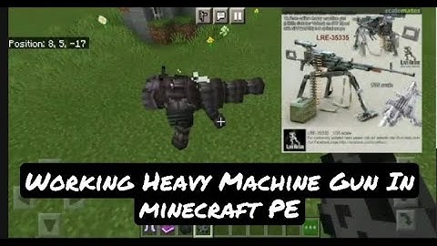 Working Heavy Machine Gun In minecraft PE(Command Creation)