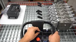 Hydraulic valve SPV 6 sections 12V + Radio remote control Scanreco 6 functions