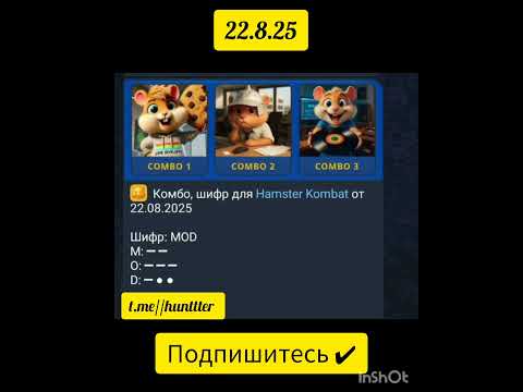 Хамстер Комбат Комбо и шифр 22.8.25#хамстерключ#хамстерминиигра#хамстеригра #трендыютуб #трендыютуба