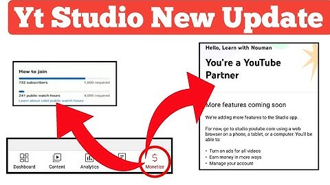 Yt Studio New Update | Monetize Option in Yt studio | youtube yt studio