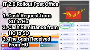 Cash Request | Cash Remittance | Cash Received Sub Post Office, HPO in it 2.0 Rollout post office