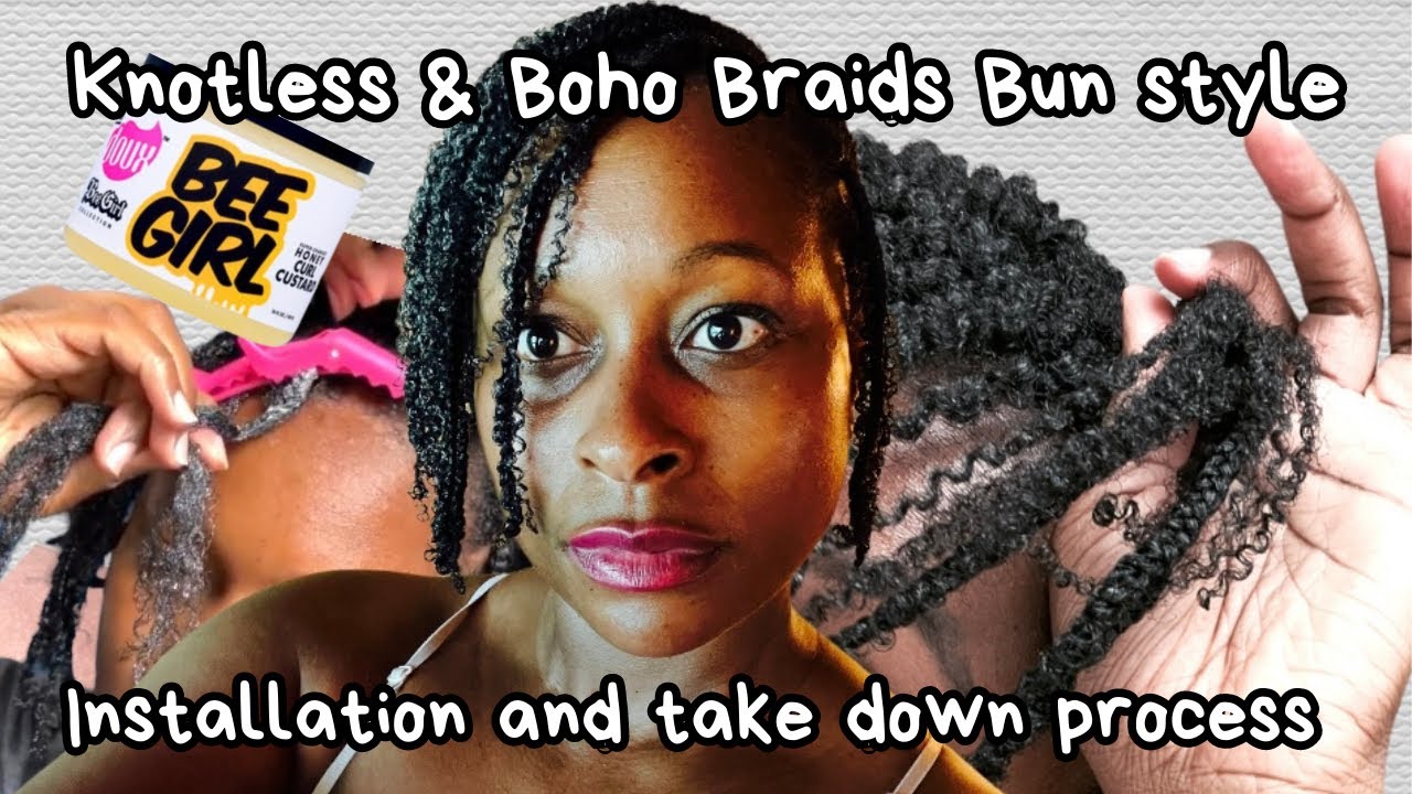 Large Knotless & Boho Braids DOUX Bee Girl Custard, UFD Curly Magic and Texture ID Mousse YouTube