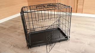 Folding Dog Cage with ABS Tray