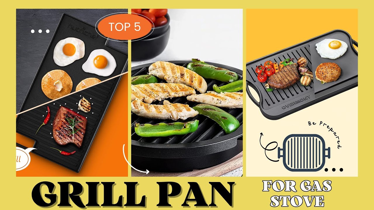 Overmont Pre-seasoned Cast Iron Reversible Griddle Grill Pan with