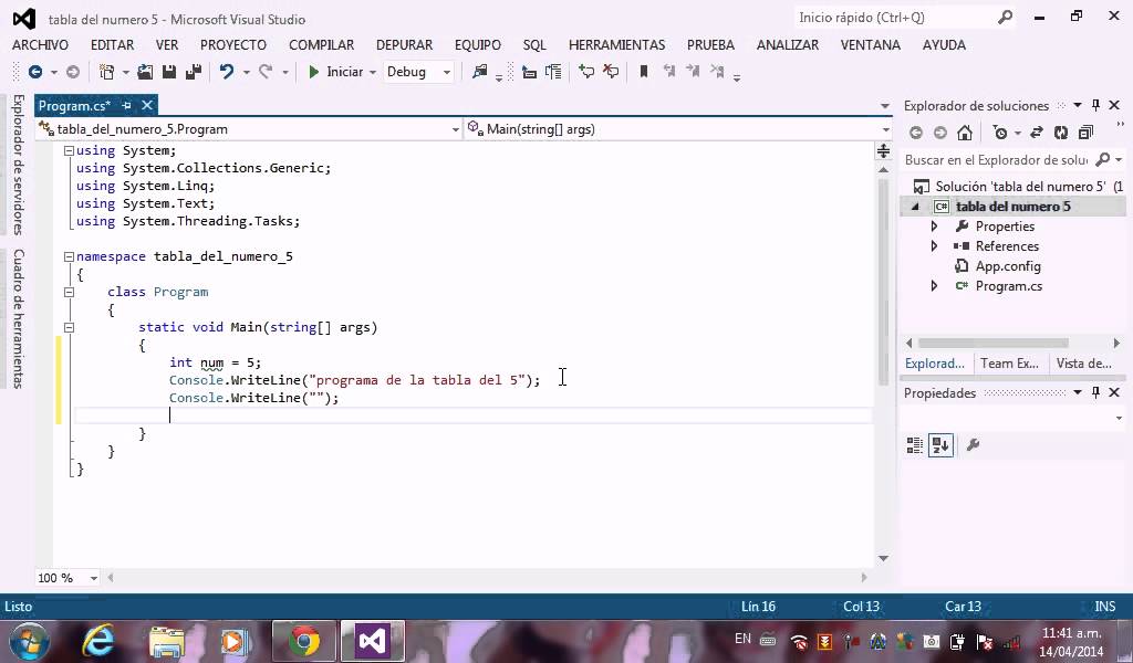 programa que muestra la tabla de multiplicar del numero 5 C YouTube