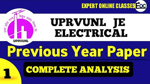 UPRVUNL JE ELECTRICAL | Uprvunl je Previous year Paper | Important Questions for Uprvunl je #Part_1