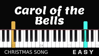 Carol of the Bells - Christmas Song - EASY Piano tutorial