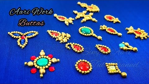 Aari Work Buttas 3 | 15 Different, Simple and Easy Buttas using Beads & Stones | Beginners Special