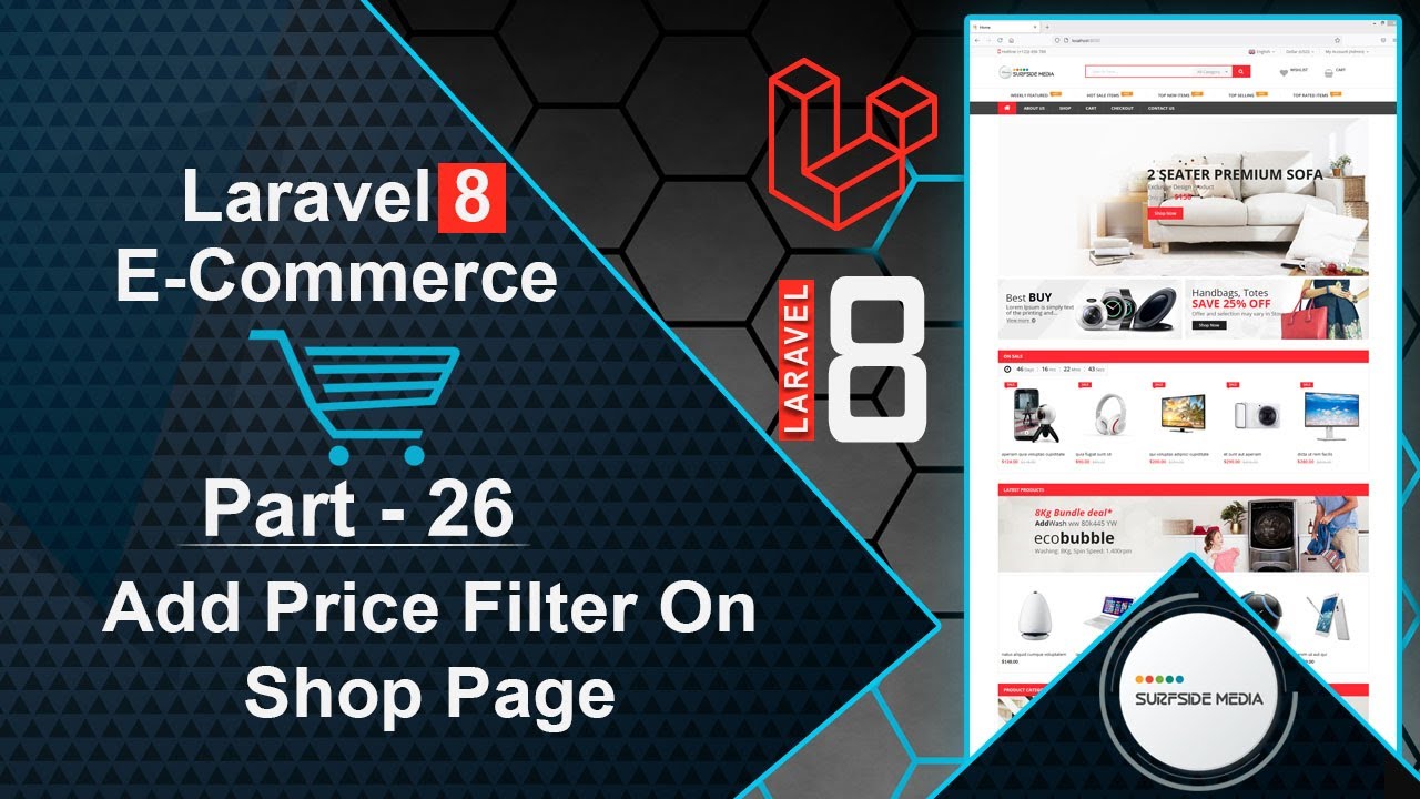 Laravel 8 E-Commerce - Add Price Filter On Shop Page