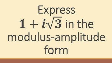 Polar Form of 1+i√3 | Maths 2A Complex Numbers Question 11 #complexnumbers #maths2a
