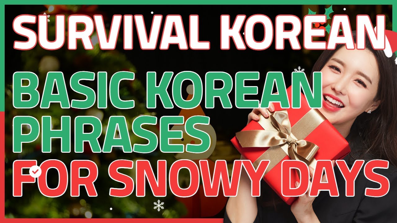 Daily Easy Korean Sentences for Snowy Days l Free Basic Survival Korean