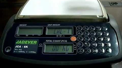 JADEVER JCA Sayım Terazisi Kalibrasyonu