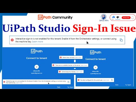 Resolve UiPath Studio Sign In Issue | Interactive Sign In is not enabled for this tenant UiPath