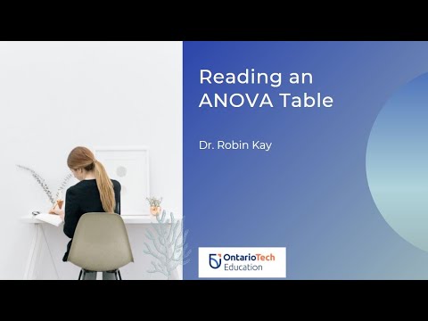 Reading an ANOVA