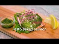 Yummy + Share: Pesto Baked Salmon