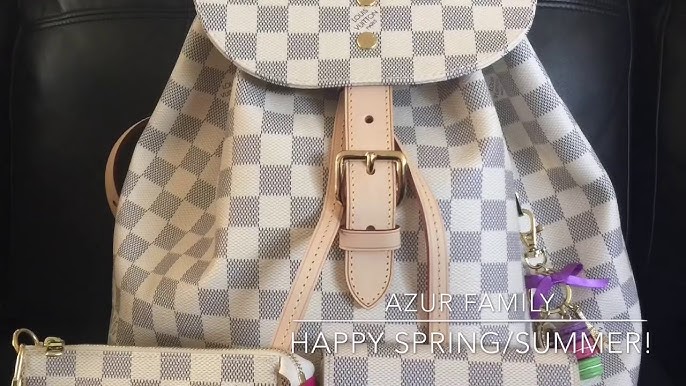 Louis Vuitton, Bags, Authenticlouis Vuitton Sperone Bb Mini Backpack  Damier Azur Rose Ballerine