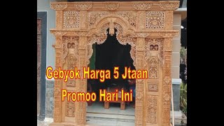 Model Pintu Gebyok Jati Ukir Jepara Minimalis Tahun 2021 Dan Harga Promo I www.rumahkayujepara.co.id