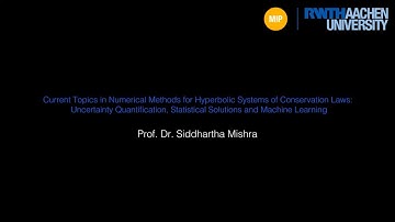 EU Regional School 2020 Part 1 with Prof. Dr. Siddhartha Mishra