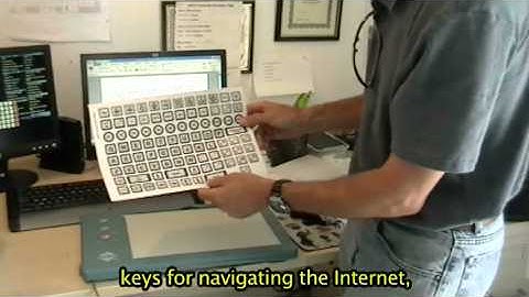 Adult with cerebral palsy using IntelliKeys USB