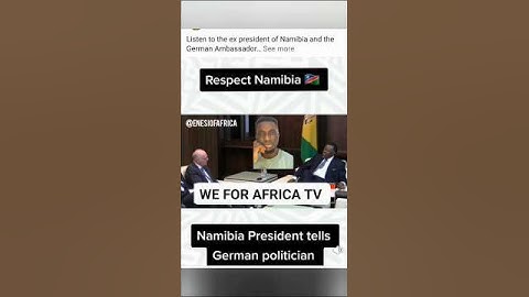 Listen to the ex president of Namibia and German ambassador 🤔 #africa #namibia #ambassador #germany