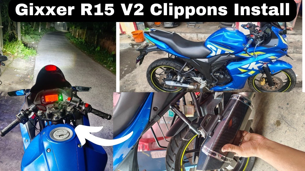 SUZUKI Gixxer SF Clippons Install of R15 V2 | ACRAPOVIC Exhaust | Modification