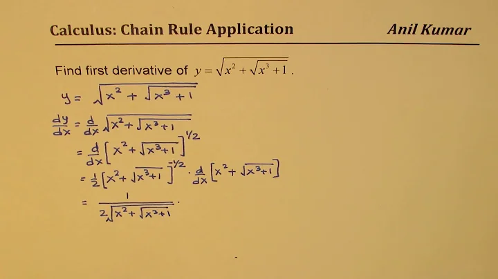 Calculus Derivation of Nested Square Roots Function by Chain Rule