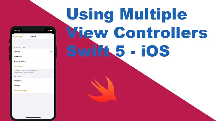 How To Use Multiple View Controllers in Your iOS App - Swift 5 (Xcode 11 2022)