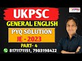 UKPSC General English PYQ Solution – JE Part-4