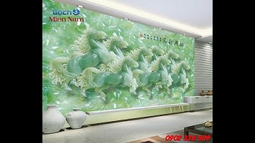 Mẫu tranh gạch 3d phòng khách, tranh gạch men 3d mã đáo thành công đẹp nhất