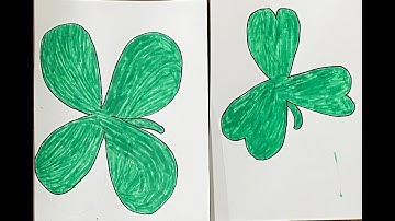 How to Draw a Shamrock and Four Leaf Clover - Fast and Easy!!