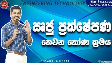 TITLE | ENGINEERING TECHNOLOGY -   ඉංජිනේරු ඇඳීම ඍජු ප්‍රක්ශේපන  තෙවන කෝන ක්‍රමය