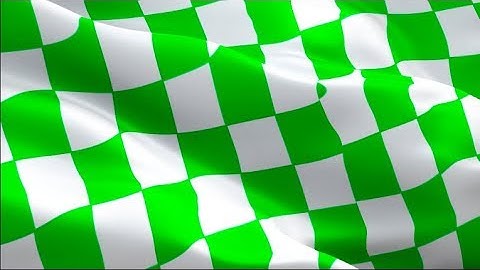 NASCAR green and white checkered flag for stages video waving in wind. Realistic NASCAR Flag