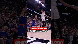 WEMBY IS A CHEAT CODE! 💀 (Clean Block or Foul?) #nbashorts #basketball #nbafinals