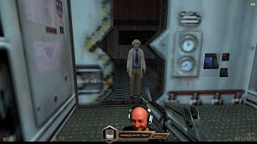 STAHP!  Half-Life scientist stuck in door!