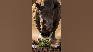 Rhino saves watermelon plants from drying out by watering them 😭 #ai​ #plants​ #save​ #water​