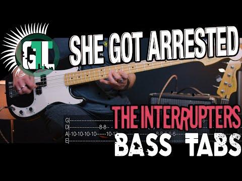 the-interrupters---she-got-arrested-|-bass-cover-with-tabs-in-the-video