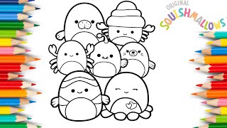 squishmallow sea theme coloring pages coloring pages for kids tooddlers