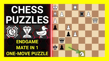 Chess Puzzles to Practice. Themes: Endgame, Mate in 1, One-move puzzle. Learn Chess