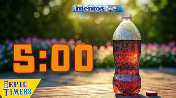 5 Minute Cola Vs  Mentos Music Timer!