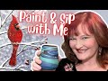 Create a christmas painting on canvas -for beginners