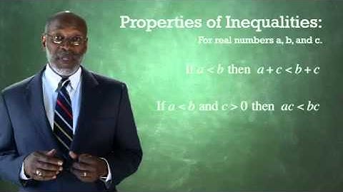 Properties of Inequalities