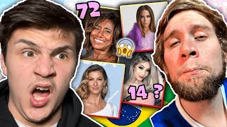 GRINGOS GUESS THE AGE OF BRAZILIAN WOMEN 😱! - Gisele, Anitta, Melody + More ! ft. Gringo Jacinho